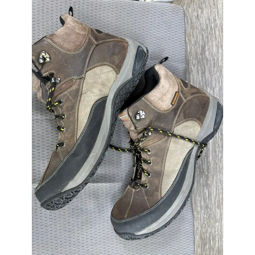 Dunham Boots Mens Size 15D Brown Leather Waterproof Snow Hiking Slip Resistant